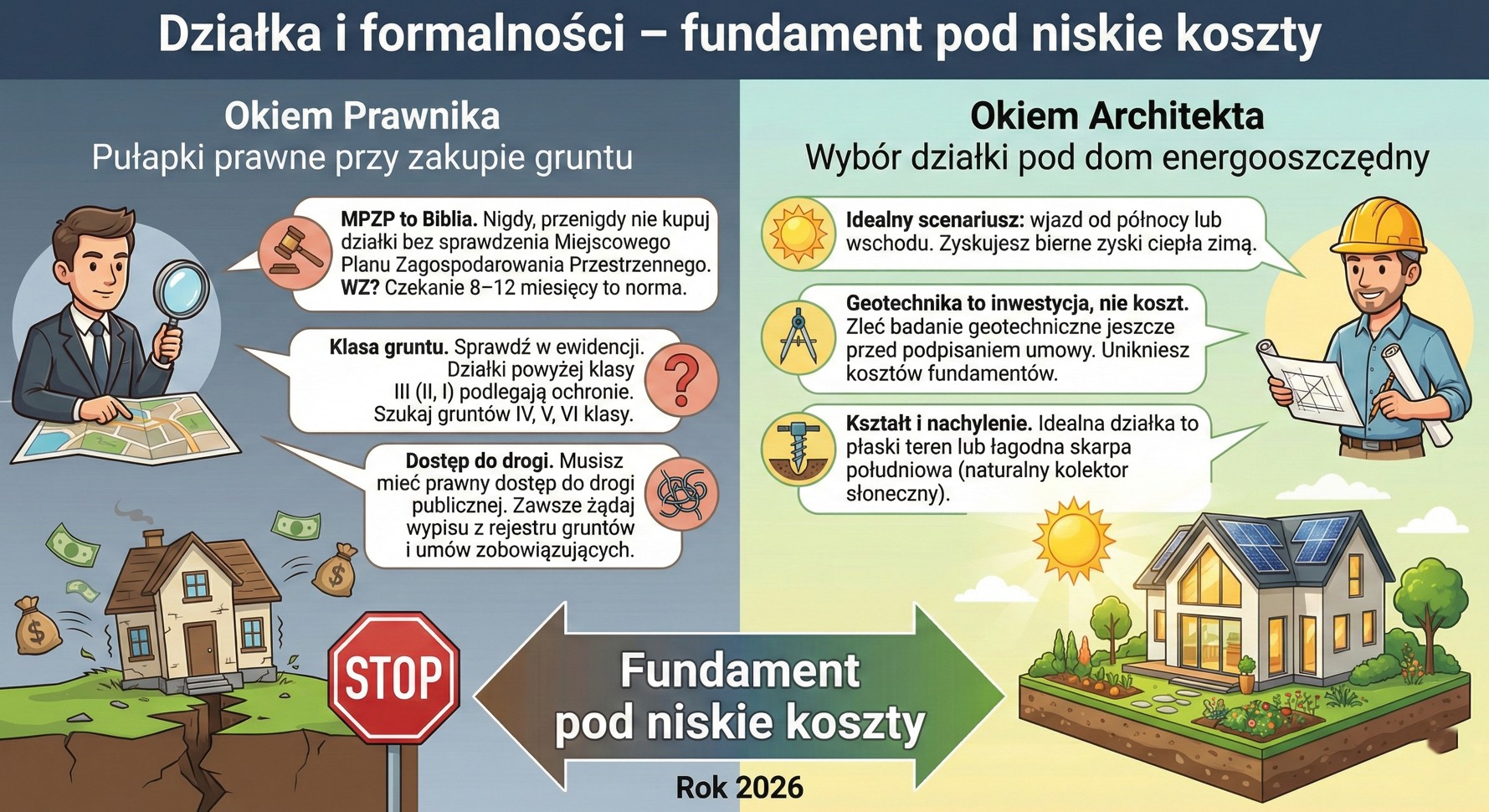 Działka – analiza MPZP, dostęp do drogi, geotechnika
