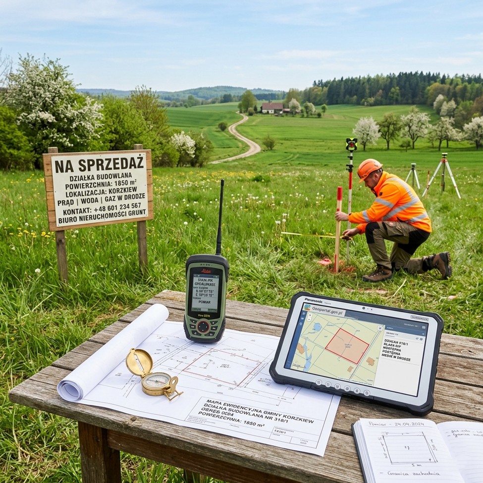 Sprzedaż działki budowlanej – mapa, dokumenty, geodeta