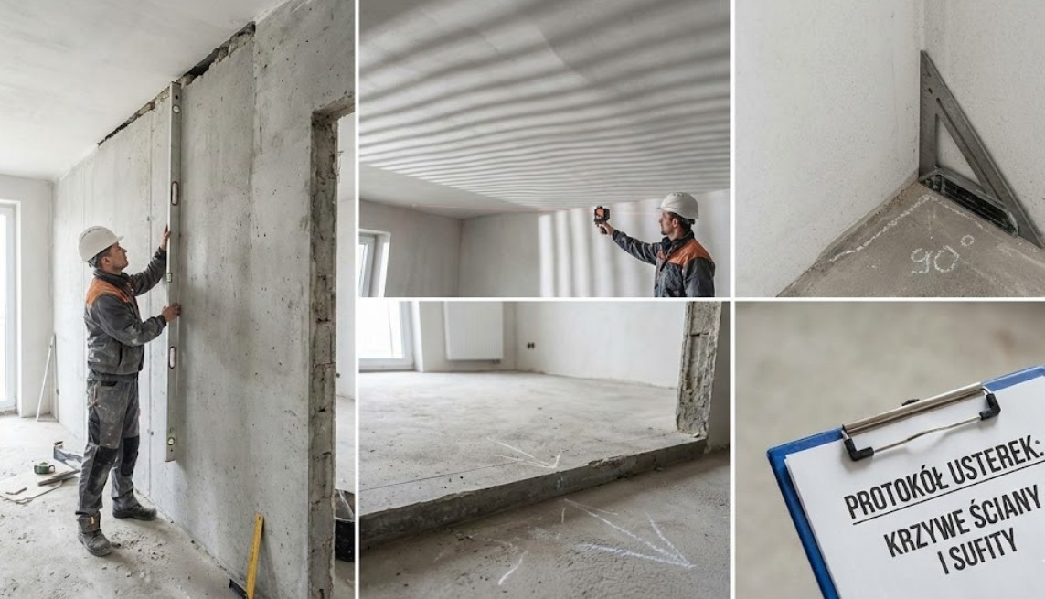 Krzywe ściany i sufity w mieszkaniu deweloperskim