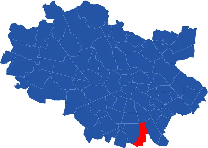 Lokalizacja osiedla Jagodno na mapie Wrocławia. 